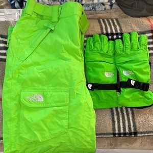 North Face Ski Pants and matching gloves